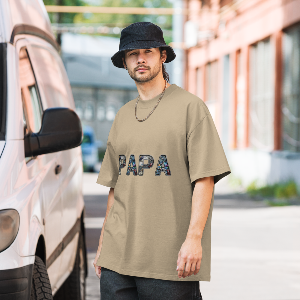 Oversized Faded T-Shirt — Earth Tones